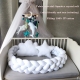 Widen Baby Bumper Bed Braid Knot Pillow Cushion Bumper for Infant Crib Protector Cot Bumper Room Decor Crib Bedding Set