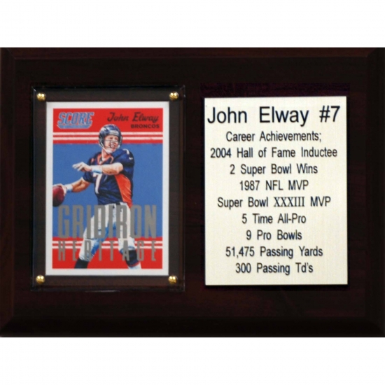 C & I Collectables C&I Collectables NFL 6x8 John Elway Denver Broncos Career Stat Plaque
