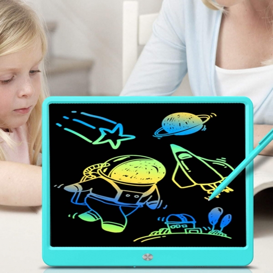 TIANLAIMEI LCD Writing Tablet 15 Inch Electronic Graphics Tablet Drawing Pad Doodle Board Gifts for Kids and Adults Blue