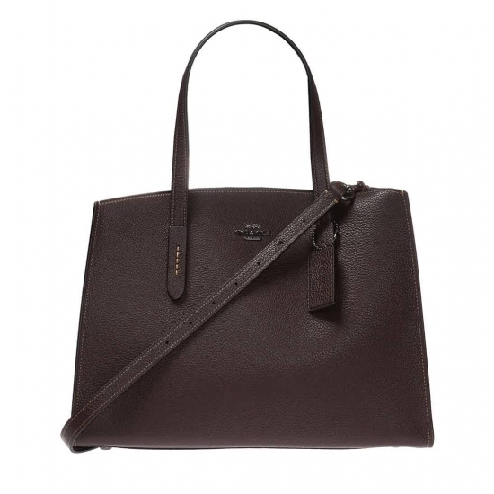Coach Ladies Charlie Leather Carryall In Oxblood