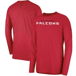 Men's Nike Red Atlanta Falcons Sideline Player Long Sleeve T-Shirt