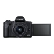 Canon EOS M50 Mark II - Digital camera - mirrorless - 24.1 MP - APS-C - 4K / 24 fps - 3x optical zoom EF-M 15-45mm IS STM lens - Wi-Fi, Bluetooth - black