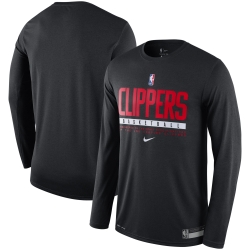 Men's Nike Black LA Clippers Essential Practice Legend Performance Long Sleeve T-Shirt