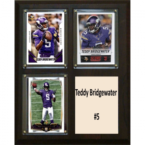 C & I Collectables C&I Collectables NFL 8x10 Teddy Bridgewater Minnesota Vikings 3-Card Plaque