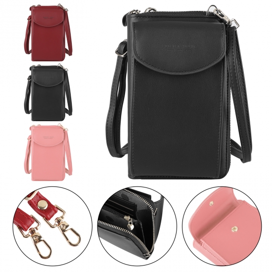 TSV Crossbody Phone Bags for Women, Small PU Leather Cellphone Purse Wallet, Adjustable Shoulder Bag Handbag Clutch Phone Pockets Fits for iPhone 8 Plus Xs Max X Xr 7/6 Plus Samsung S10+