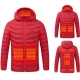 YODETEY MenS Outdoor Warm Coat Clothing Heated for Riding Skiing Fishing Charging Via Heated Coat Red 6M
