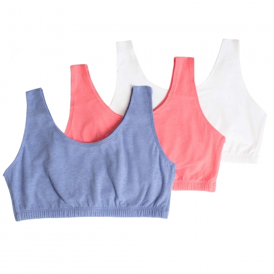 Fruit of the Loom Womens Tank Style Sports Bra 3-Pack, Style 9012