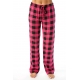 Just Love Women Buffalo Plaid Pajama Pants Sleepwear (Fuchsia Black Buffalo Plaid, 2X)