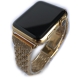 DE Billas Luxury 24K Gold 38MM Iwatch Series 2 24K Gold Links Band with Diamond Rhinestone