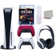 Sony Playstation 5 Disc Version Sony PS5 Disc with Cosmic Red Extra Controller Headset Media Remote Marvels SpiderMan Miles Morales Ultimate Launch Edition and Microfiber Cleaning Cloth Bundle