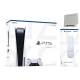Sony Playstation 5 Disc Version Sony PS5 Disc with Official Media Remote and Microfiber Cleaning Cloth Bundle