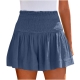 Zodggu Womens Dark Blue Junior Shorts Plus Size Womens Solid Color Casual Summer Elastic High Waist Shorts Strench Cargo Pants Bermuda Trendy Shorts 10