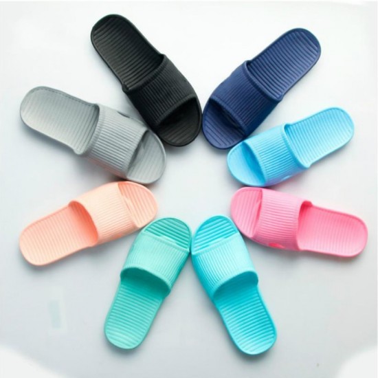 Unisex Home Slippers Summer Indoor Floor Non-slip Slippers Couple Family Women and Men Hotel Bathroom Bath Sandal Slippers