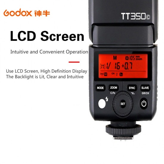 Godox Mini Speedlite TT350S Camera Flash TTL HSS GN36 for Sony Canon Nikon Olympus Fujifilm Mirrorless DSLR Camera
