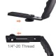 L Bracket Adjustable Dual Double Hot Shoe Bracket for Monitor Light Flash Microphone Action Camera DSLR DV Camcorders Accessory