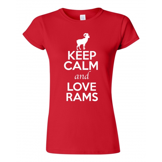 City Shirts Junior Keep Calm And Love Rams Farm Snake Animal Lover T-Shirt Tee
