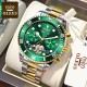 Mens Watches Top Brand Luxury Fashion Business Automatic Mechanical Watch Gold Green Casual Waterproof Watch Relogio Masculino