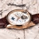 LIGE Brand Classic Mens Retro Watches Automatic Mechanical Watch Tourbillon Clock Genuine Leather Waterproof Military Wristwatch