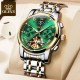 OLEVS Men Watch Automatic Mechanical Watch  Stianless Top Brand Dress Luxury Moon Phasetourbillon Wristwatch Gifts For Male