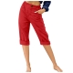 Oalirro Straight Pants for Women High Waist Cropped Trousers Cargo Capris for Women Red