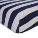 Burt's Bees Baby Bee Essentials Wide Stripe Organic Cotton Fitted Crib Sheet in Blueberry