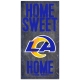 Fan Creations Los Angeles Rams 6'' x 12'' Home Sweet Home Sign