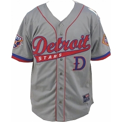 Cultural Exchange Big Boy Detroit Stars Legends S3 Mens Baseball Jersey [Grey - 4XL]