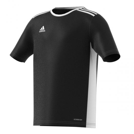 Adidas Entrada Youth Soccer Jersey CF1041 - Black, White