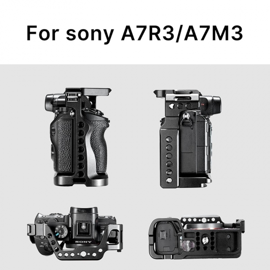 UURig C-A73 Camera Cage for Sony a7iii A7R3 A7M3 Standard Arca-Style Quick Release Plate with Top Handle Grip Sony A7III