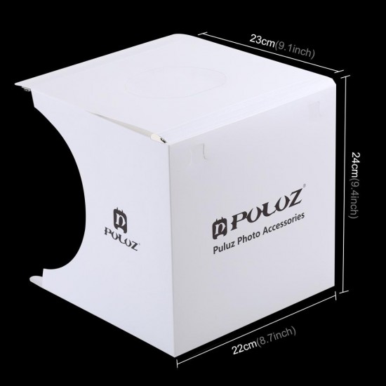 Mini Folding Photography Studio Soft Box Lightbox Softbox Background Kit Photo Studio Light box 2 LED Panels for DSLR Camera