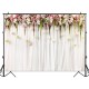 White Wedding Backdrop Photography Flowers Wall Rose Background Wedding Bridal Shower Portrait Backdrops Romantic Scene Photo
