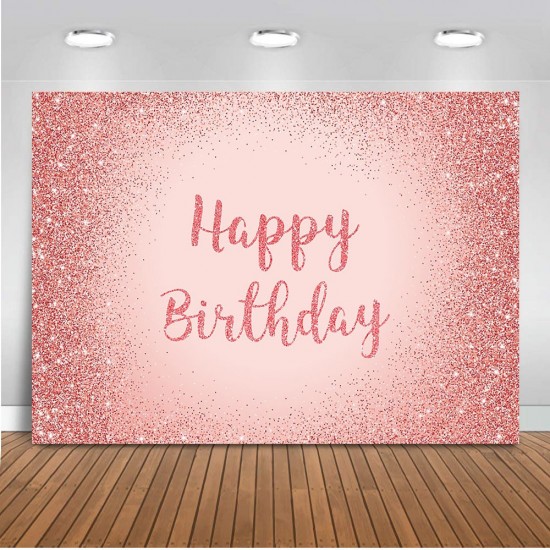 Glitter Pink Birthday Party Decoration For Photography Customize Background For Photocall Boda Wedding Bridal Shower Backdrop