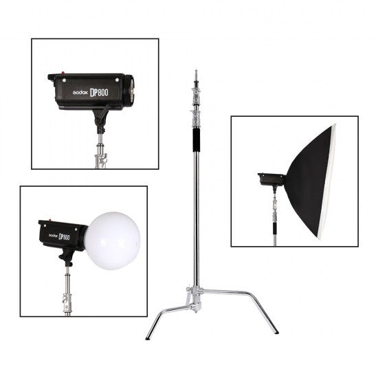 30 inch Light Stand Photography C-Stand Magic Leg Lamp Holder Adjustable Metal Tripod For Photography Photo Studio Softbox