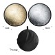 12 Inch 30cm 2 in 1 Portable Collapsible Light Round Photography White Siliver Reflector for Studio Multi Photo Disc Diffuers