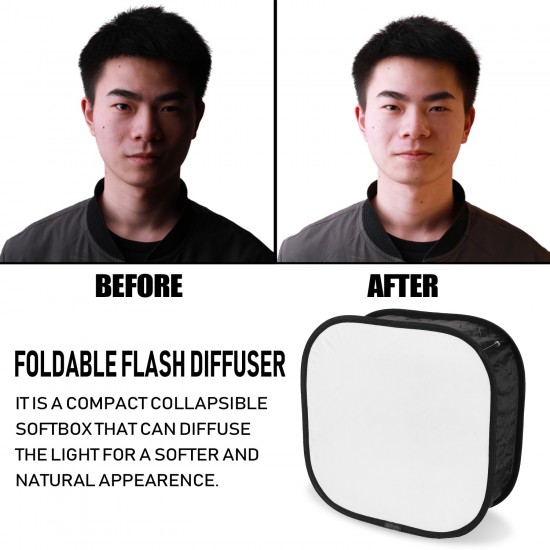 Multifunctional Soft Filter 410mm Mini Portable Foldable Flash Diffuser Easy-fold Design Softbox for Flash Speedlite Soft Filter