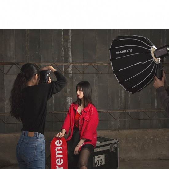 Nanguang SB-FZ60 60cm Softbox For Nanguang Forza 60 Light Umbrella Photography Light Soft Box Bowen Mount Round