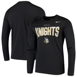Men's Nike Black UCF Knights Bowtie Arch Legend Long Sleeve Performance T-Shirt