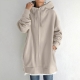 Azrian Womens Coats and Jackets ClearanceWomens Solid Color Hoodie Zipper Long Sleeve Sweatshirts Pockets Long Coat Tops Clearance Sale
