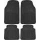BDK HeavyDuty 4piece Front and Rear Rubber Car Floor Mats All Weather Protection for Car Truck and SUV