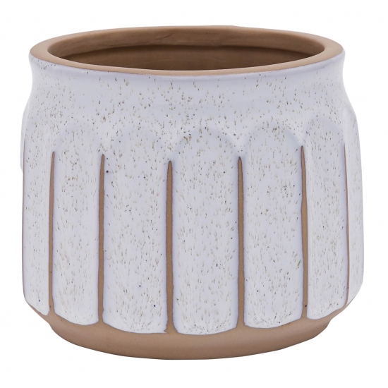 Better Homes  Gardens Pottery 6 Savona Round Ceramic Planter White