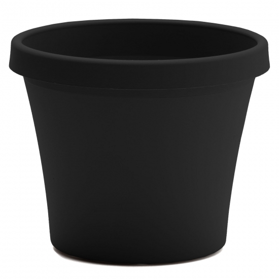 Bloem Terra Pot Round Planter 24  Black Saucer Not Included Durable Resin Pot for Indoor and Outdoor Use 16 Gallon Capacity