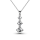Cate  Chloe Delilah 18k White Gold Pendant Necklace with Swarovski Crystals Special Occasion Jewelry Round Cut Swarovski Crystals