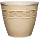 Classic Home and Garden IndoorOutdoor Round Corinthian Resin Flower Pot Planter Desert Tan 10