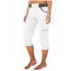 HAPIMO Capri Cargo Pants with Pocket for Women Summer High Elastic Waist Solid Fashion Drawstring Casual Comfy Trousers Relaxed White M