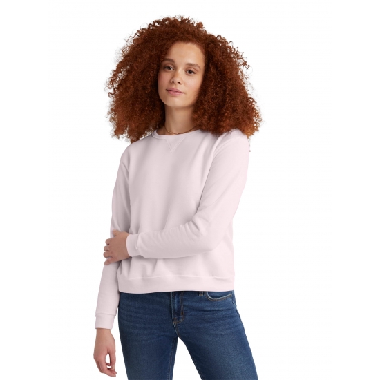 Hanes Womens Fleece Crewneck Pullover Sweatshirt with Long Sleeves Sizes S2X