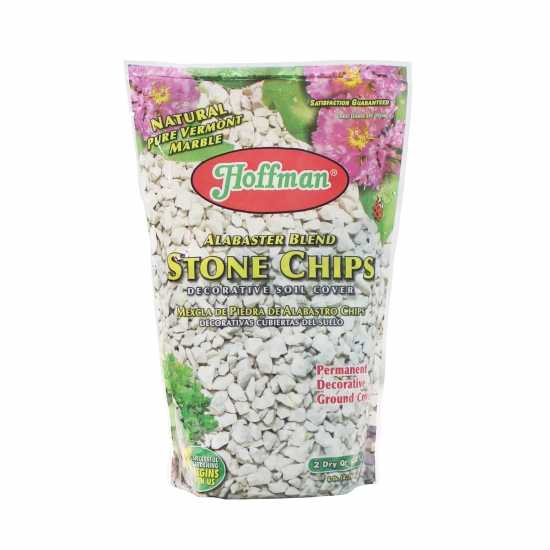 Hoffman Alabaster Blend Stone Chips Decorative Soil Cover 2 Quarts