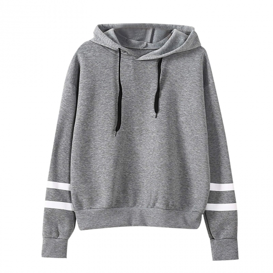 Turilly Hoodies Woman Clearance Womens casual loose long sleeve solid color hooded sweatshirt blouse