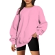 JWZUY Womens Oversized Sweatshirts Long Sleeve Crew Neck Pullover Sweatshirt Casual Tops