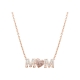 Crystaluxe Luminesse Mom Pink Heart Necklace with Swarovski Crystals in 18kt Rose GoldPlated Sterling Silver