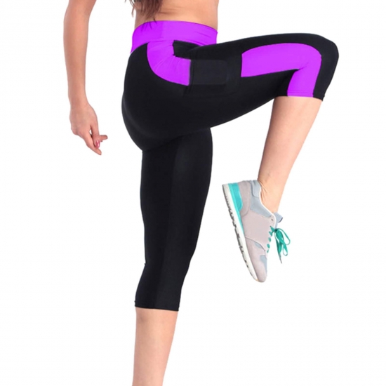 MaFYtyTPR Capris Pants for Women Plus Size on Sale Womens High Waist Yoga Workout Capris Leggings Side Pockets Pants Cropped Trousers